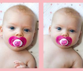 Best Friends - Hand painted Pacifier Set size 6+ MAM PInk